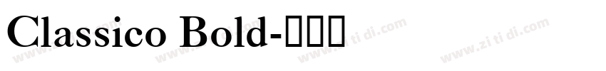Classico Bold字体转换